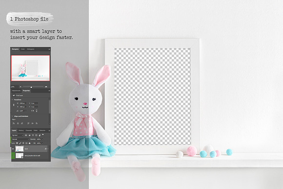 8x10 nursery frame mockup in Print Mockups - product preview 2