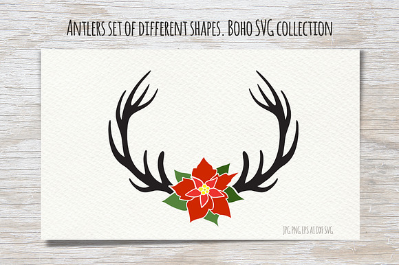 Antlers Set of Different Shapes. SVG in Objects - product preview 1