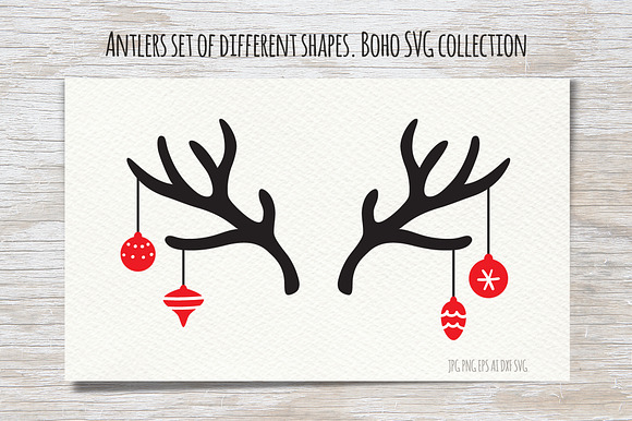 Antlers Set of Different Shapes. SVG in Objects - product preview 2