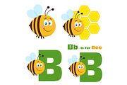 Cute Bee Character Set 3. Collection