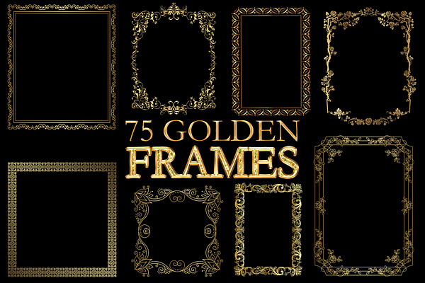75 Golden Frames, Vintage Border