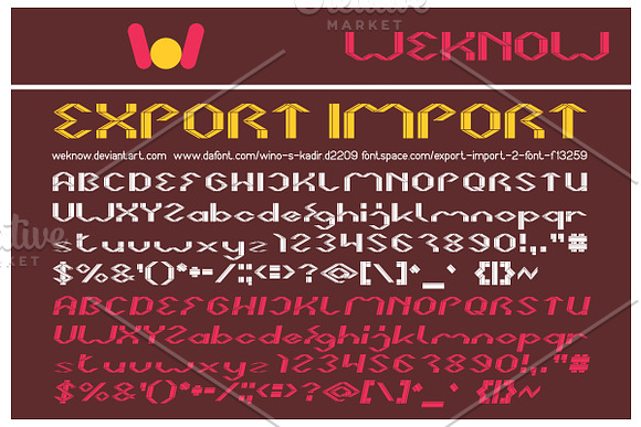 Export Import font in Display Fonts - product preview 2