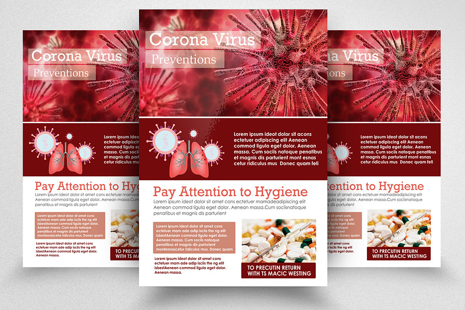 Corona Virus Prevention Flyer in Flyer Templates - product preview 8