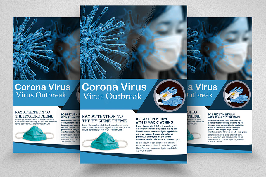 Corona Virus Awareness Flyer in Flyer Templates - product preview 8