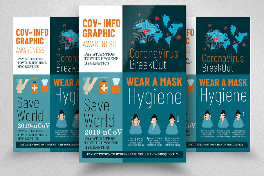 Corona Virus Precaution Flyer in Flyer Templates - product preview 8