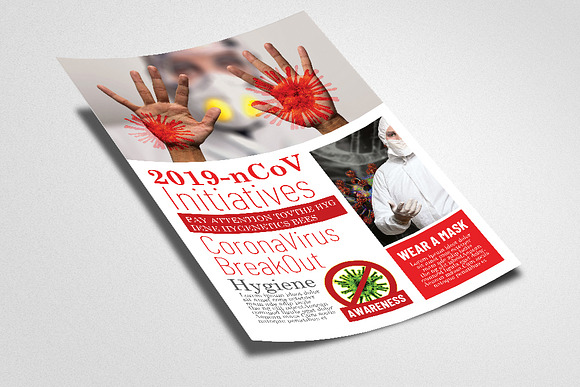 Coronavirus safety Initiatives Flyer in Flyer Templates - product preview 1