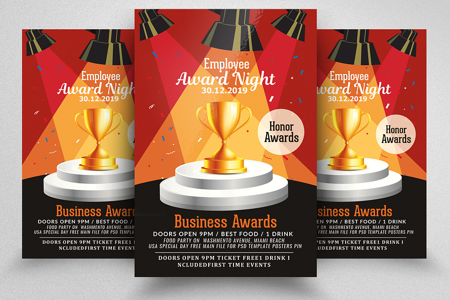 Employee Award Night Flyer in Flyer Templates - product preview 8
