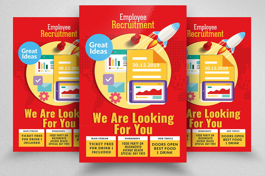 Recruitment & Job Fair Flyer in Flyer Templates - product preview 8