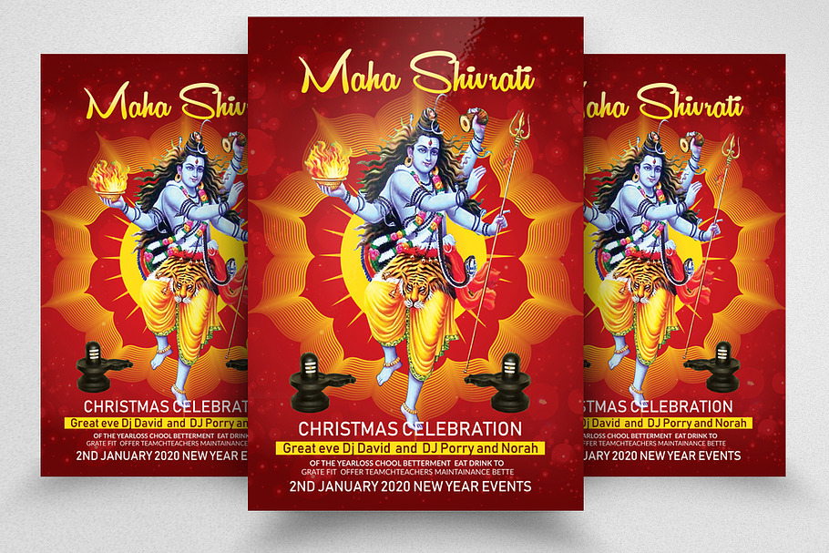 Shivrati Hindu Event Flyer/Poster in Flyer Templates - product preview 8
