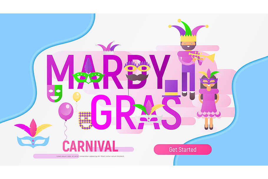 Mardi Gras Poster in Illustrations - product preview 8