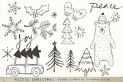 Rustic Christmas Cliparts