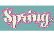 Calligraphic lettering Spring