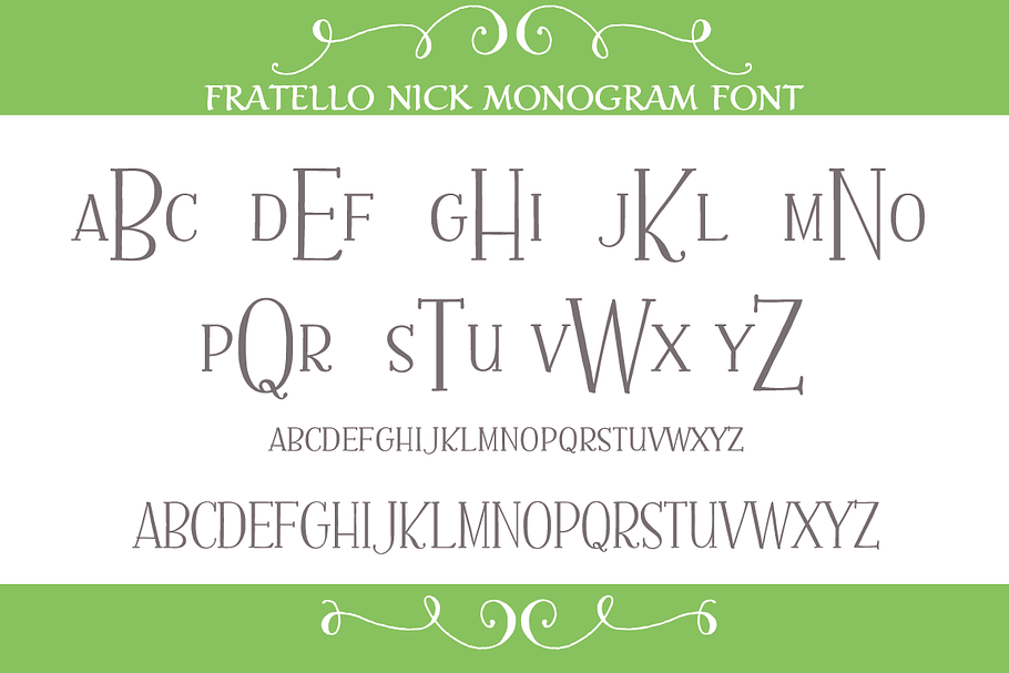 Fratello Nick Monogram in Display Fonts - product preview 8