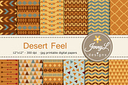 Desert Tribal Digital Papers