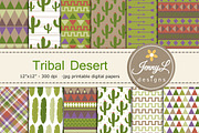 Tribal Cactus Digital Papers