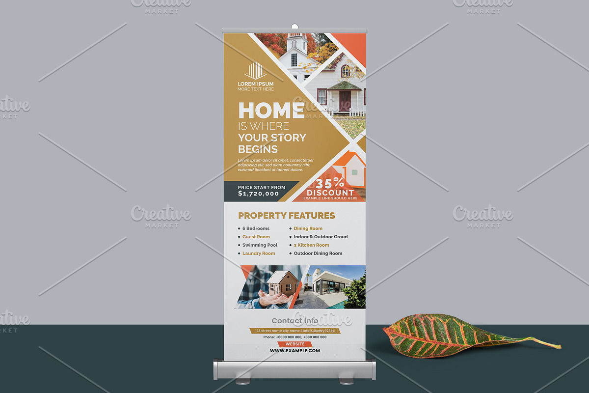 Real Estate Roll-up Banner in Flyer Templates - product preview 8