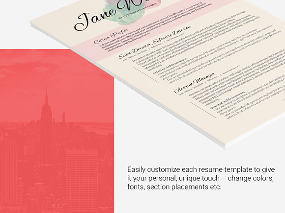Resume Template Kiania in Resume Templates - product preview 5