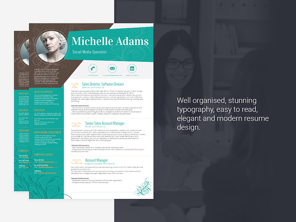Resume Template Kitalpha in Resume Templates - product preview 3