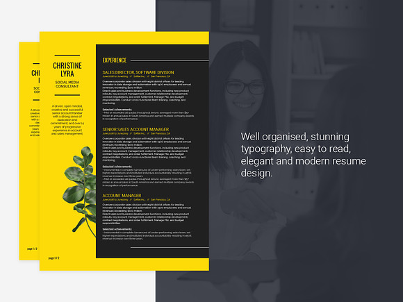 Resume Template Lyra in Resume Templates - product preview 3