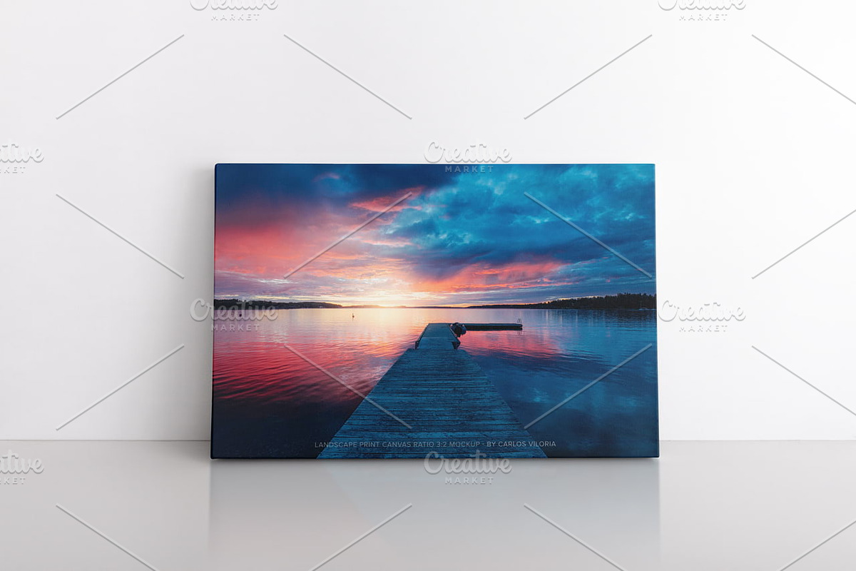 Landscape Canvas Ratio 3x2 Mockup 01 in Mockup Templates - product preview 8