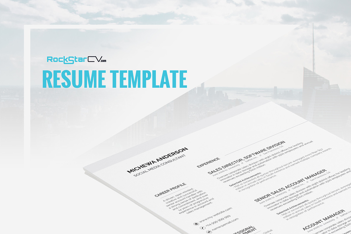 Resume Template Michewa in Resume Templates - product preview 8