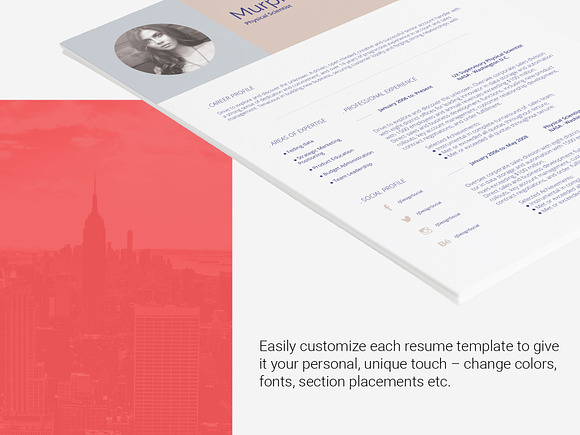 Resume Template Murphy in Resume Templates - product preview 3