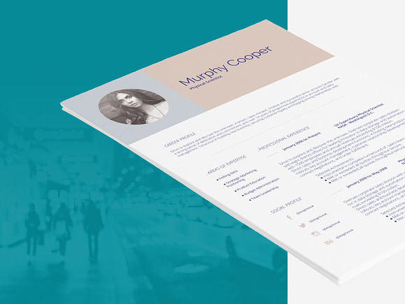 Resume Template Murphy in Resume Templates - product preview 4