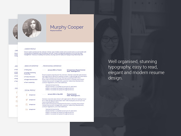 Resume Template Murphy in Resume Templates - product preview 5