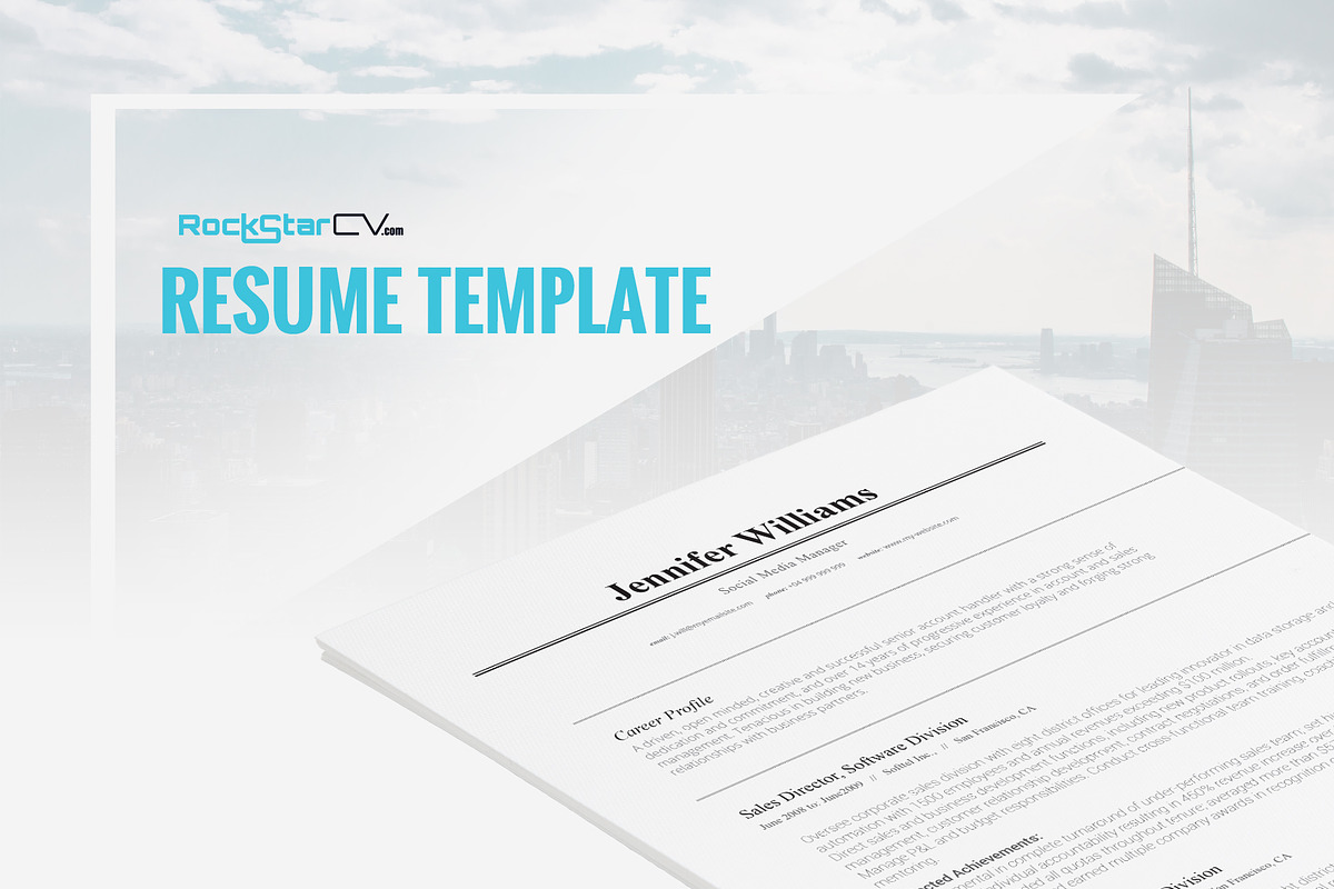 Resume Template Seren in Resume Templates - product preview 8