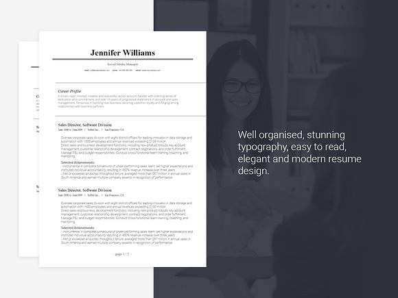 Resume Template Seren in Resume Templates - product preview 3