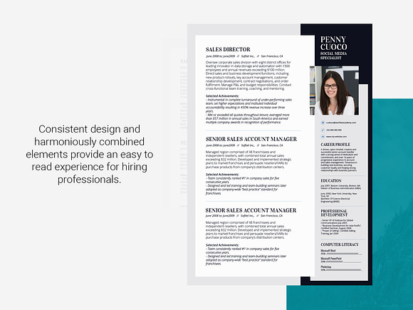 Resume Template Shanira in Resume Templates - product preview 2