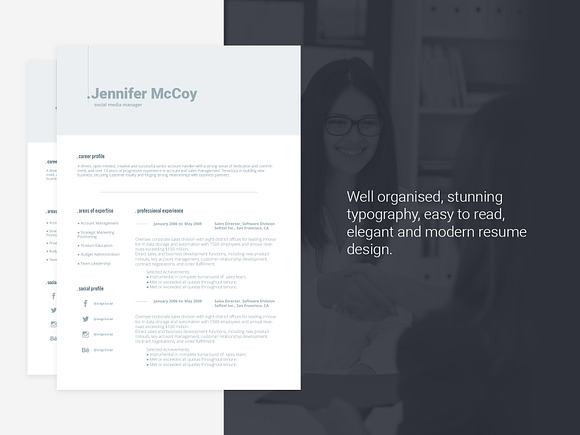 Resume Template Shona in Resume Templates - product preview 2