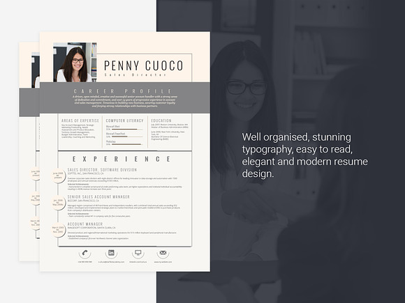 Resume Template Sirius in Resume Templates - product preview 3