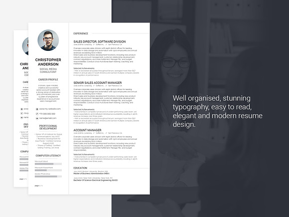 Resume Template Synnove in Resume Templates - product preview 3