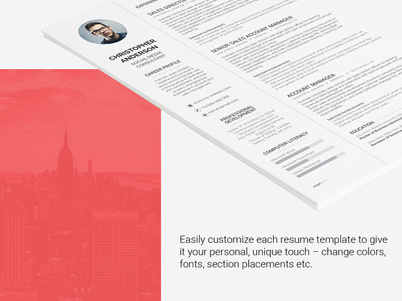 Resume Template Synnove in Resume Templates - product preview 4