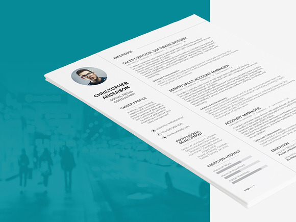 Resume Template Synnove in Resume Templates - product preview 5