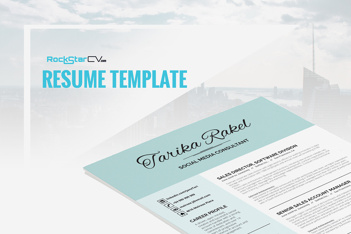 Resume Template Tarika in Resume Templates - product preview 8