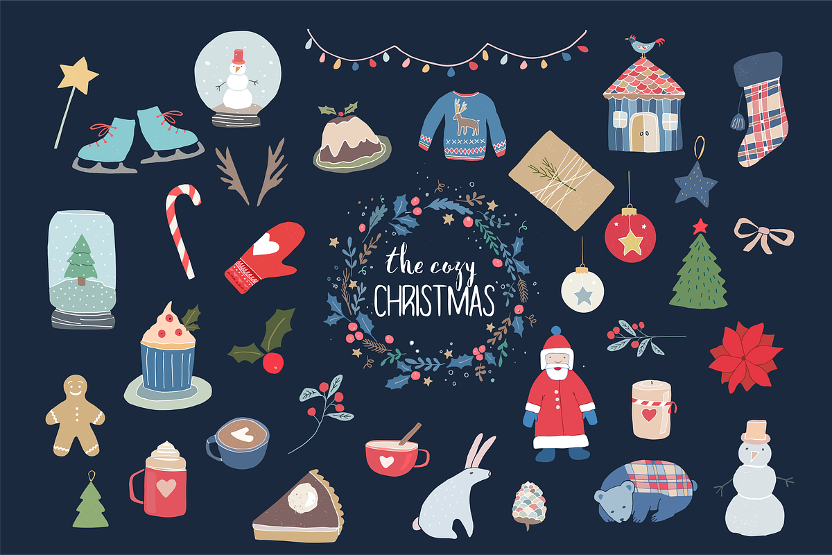 Cozy Christmas hand drawn graphics in Illustrations - product preview 8