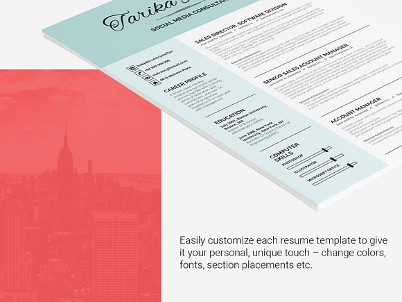 Resume Template Tarika in Resume Templates - product preview 3