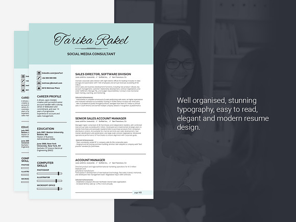 Resume Template Tarika in Resume Templates - product preview 5
