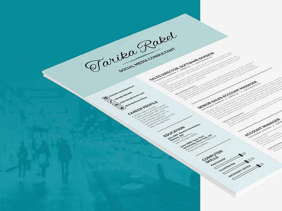 Resume Template Tarika in Resume Templates - product preview 7
