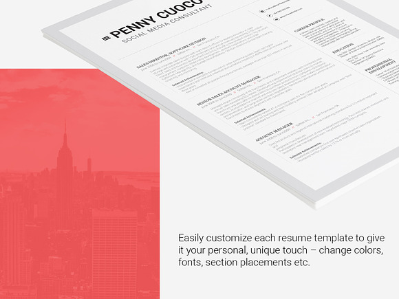Resume Template Volantis C in Resume Templates - product preview 4
