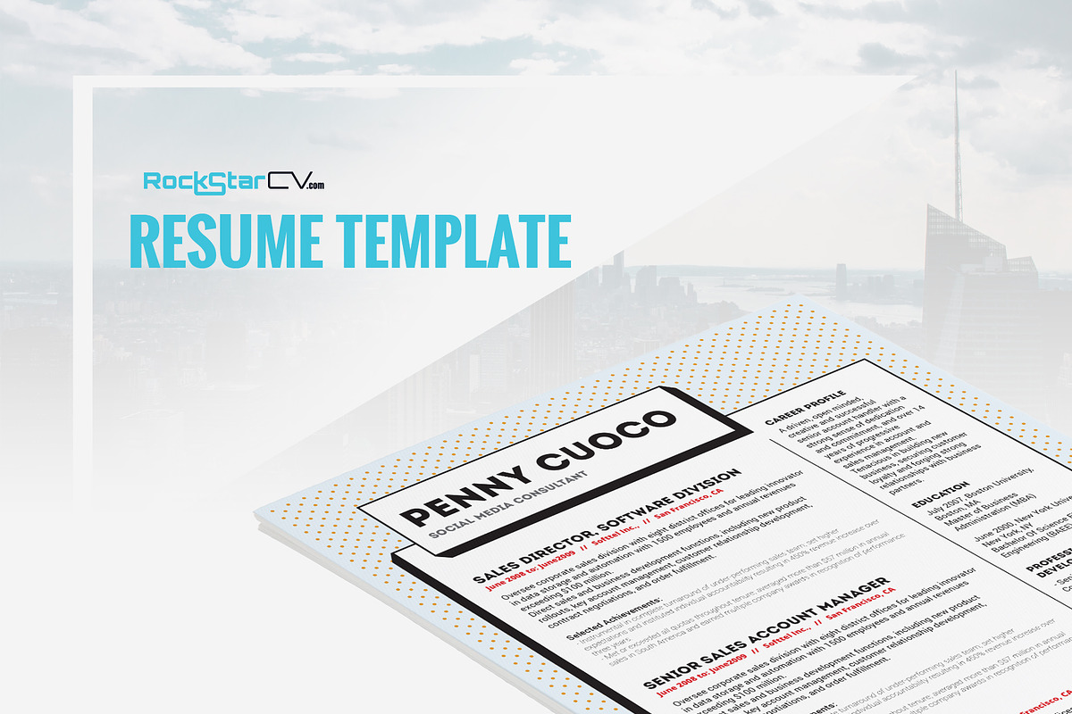 Resume Template Zonje in Resume Templates - product preview 8