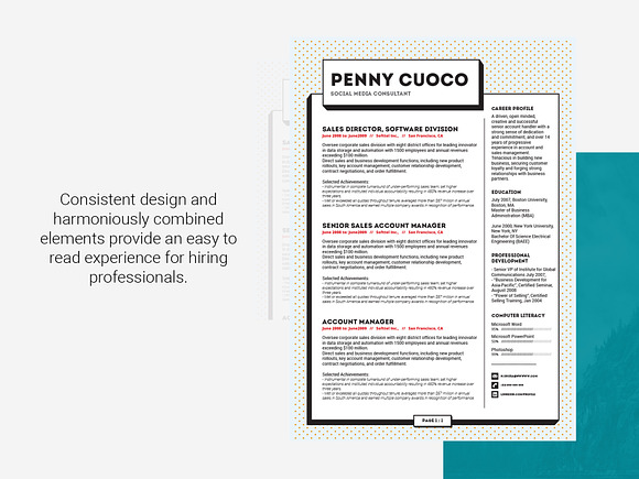 Resume Template Zonje in Resume Templates - product preview 2