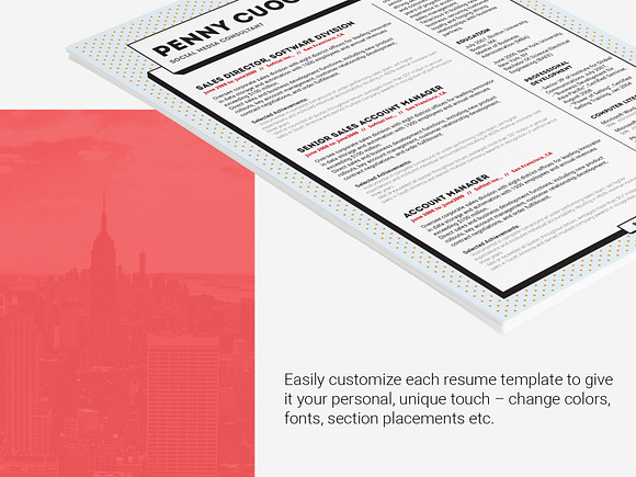 Resume Template Zonje in Resume Templates - product preview 6