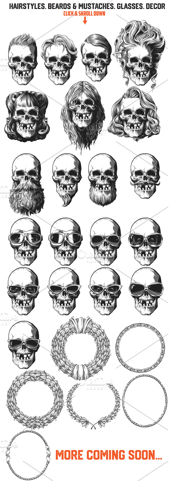 SKULL CREATOR Kit in Illustrations - product preview 4