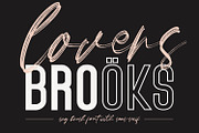 Lovers Brooks SVG Brush Font Sans