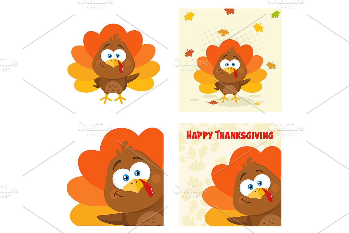 Cute Turkey Bird . Collection -2 in Illustrations - product preview 8