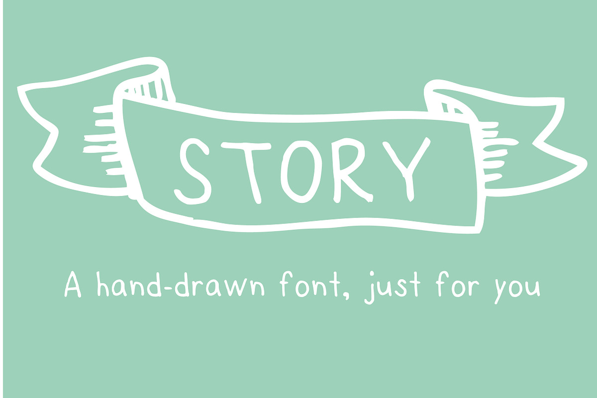 Story- a HandDrawn Font just for you in Display Fonts - product preview 8