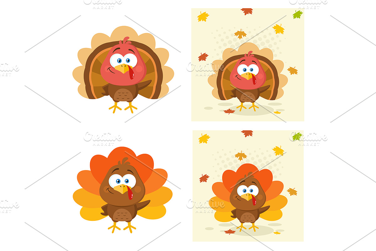 Cute Turkey Bird . Collection -3 in Illustrations - product preview 8